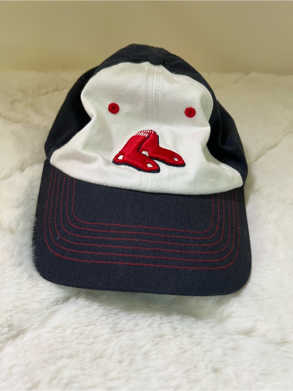 Boston Red Sox Baseball Hat Cap Adjustable Navy White MLB Fan Favorite